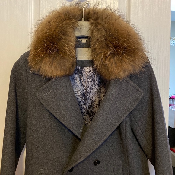 NEW Soia & Kyo Wool Fox Fur Coat - Picture 2 of 9